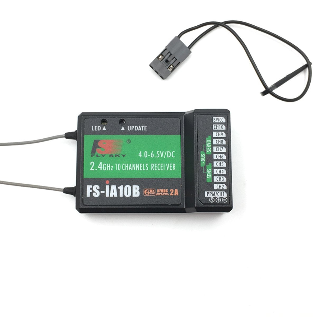 FLYSKY FS-i6X 10CH 2.4GHz RC Transmitter Controller w/FS-iA10B Receiver Upgrade Cable for RC Helicopter Plane Quadcopter Glider (Mode_2)