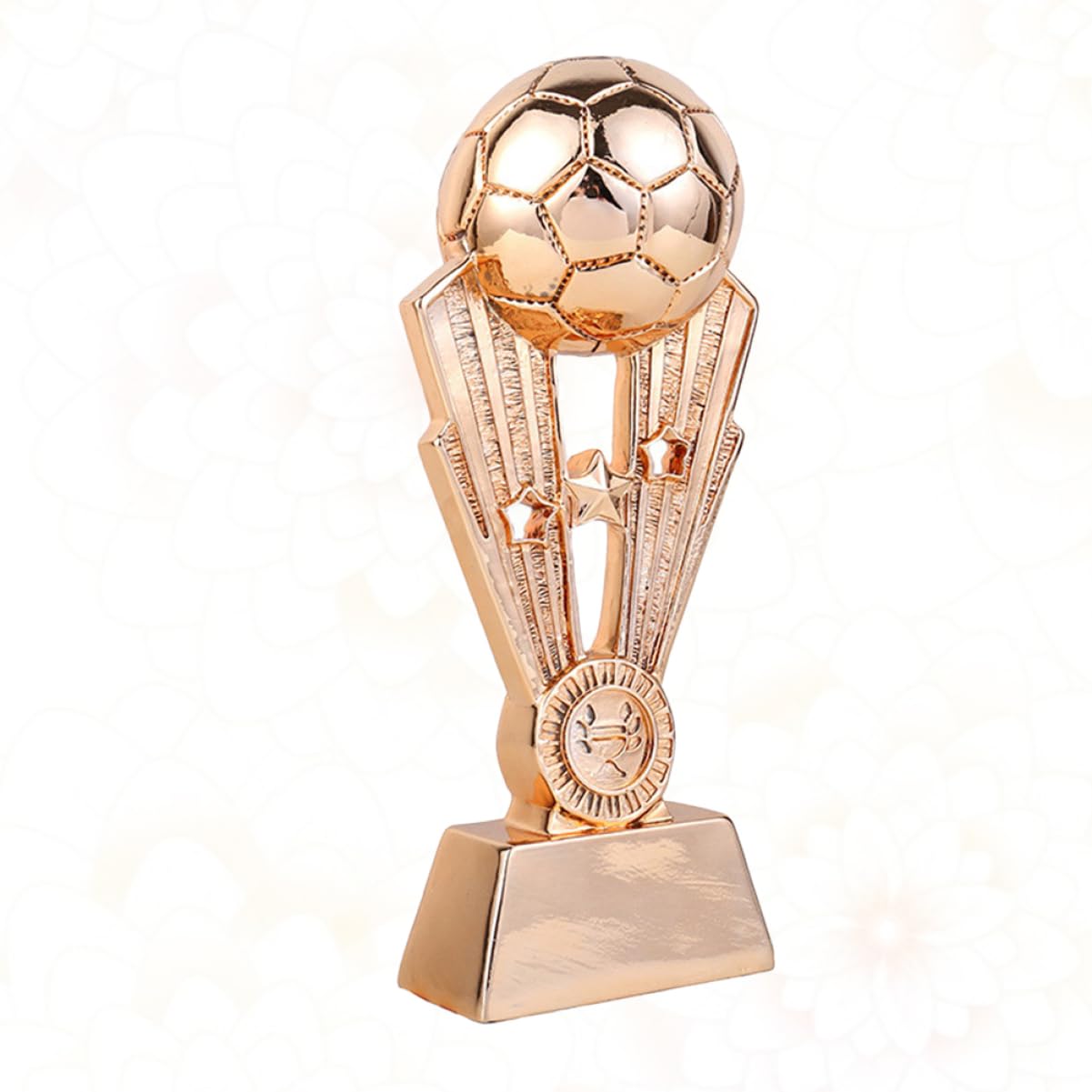 NULYLU Plating Resin Football Trophy Award with Base for Boys and Girls Sports Events Soccer Team Recognition for School Office Kindergarten Bronze Finish