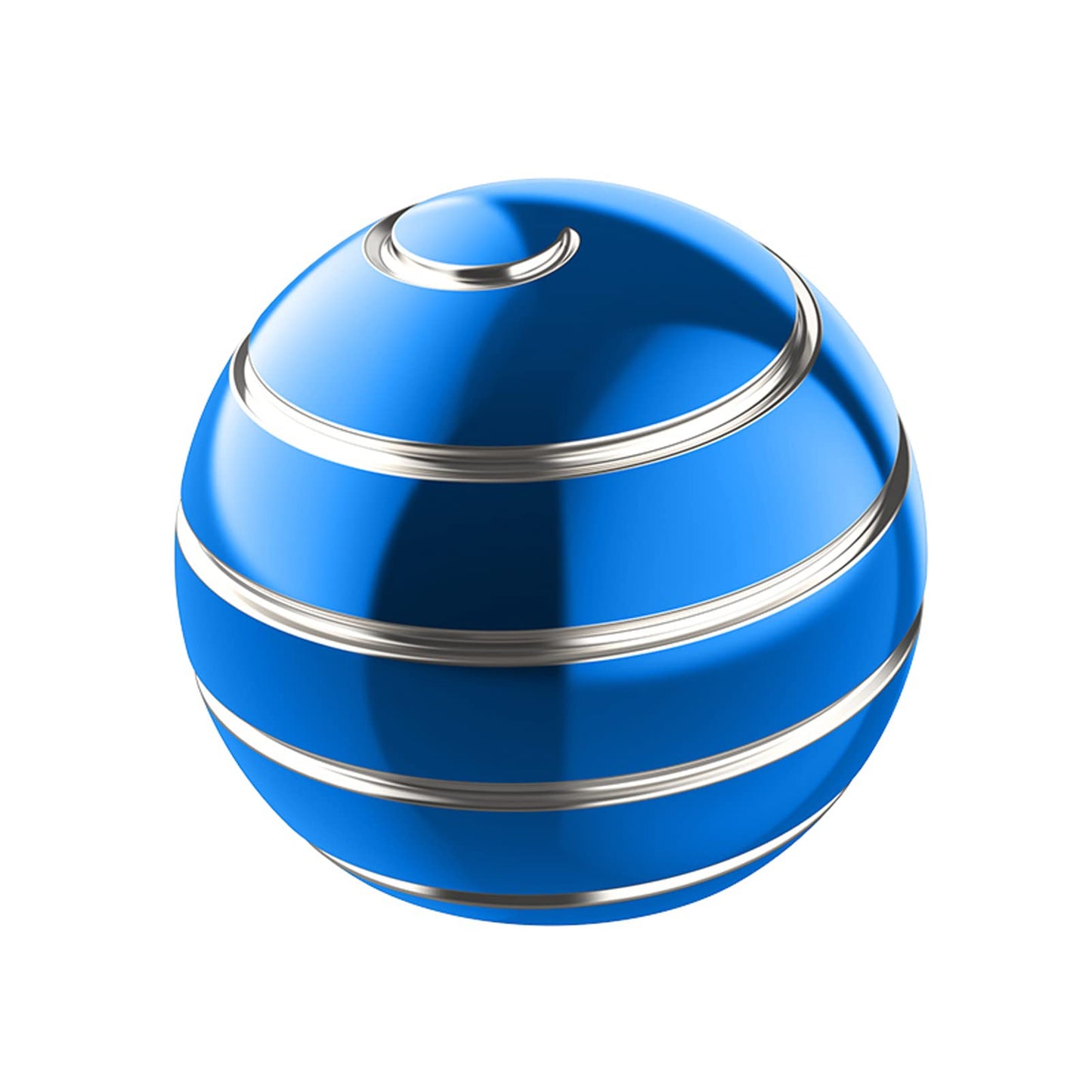 Apqdw Kinetic Spinning Desk Toy, 1.77'' Fidget Spinner for Office, Adults, Optical Illusion Toy for ADHD Anxiety, Metal Fidget for Father Mother (45MM, Blue)