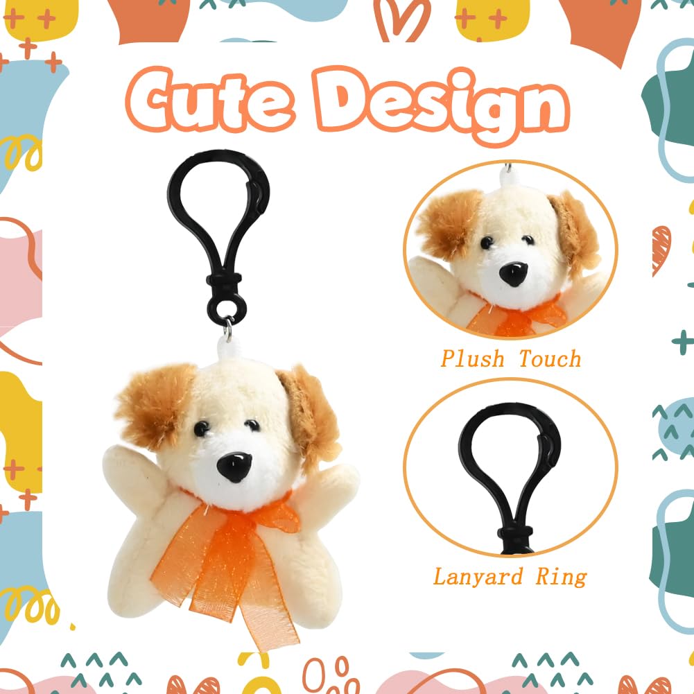 LUKBERA 28 Packs Plush Animals Keychain, Stuffed Animals Keychain Toys for Valentine's Day Easter Egg Fillers Classroom Exchange Gifts Goodie Bag