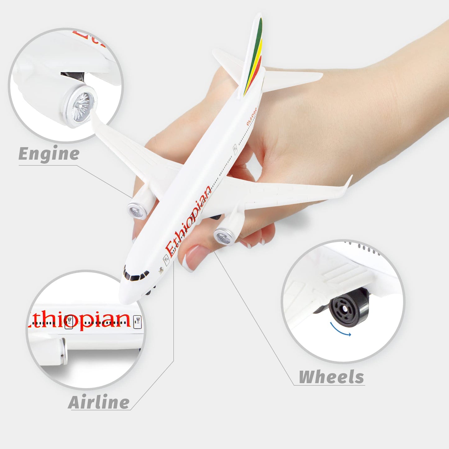 Joylludan Model Plane Ethiopia Airplane Aircraft for Collection & Gifts