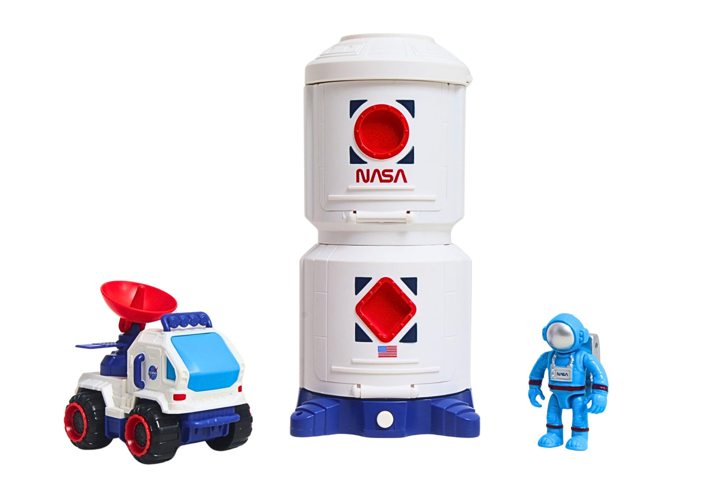 Space Adventure Space Station Playset – NASA Licensed Light & Sound Space Base with Capsule, Rover, Hover Scooter & Astronaut Figure, Plastic Space Toy & Collectible for Kids Ages 3+