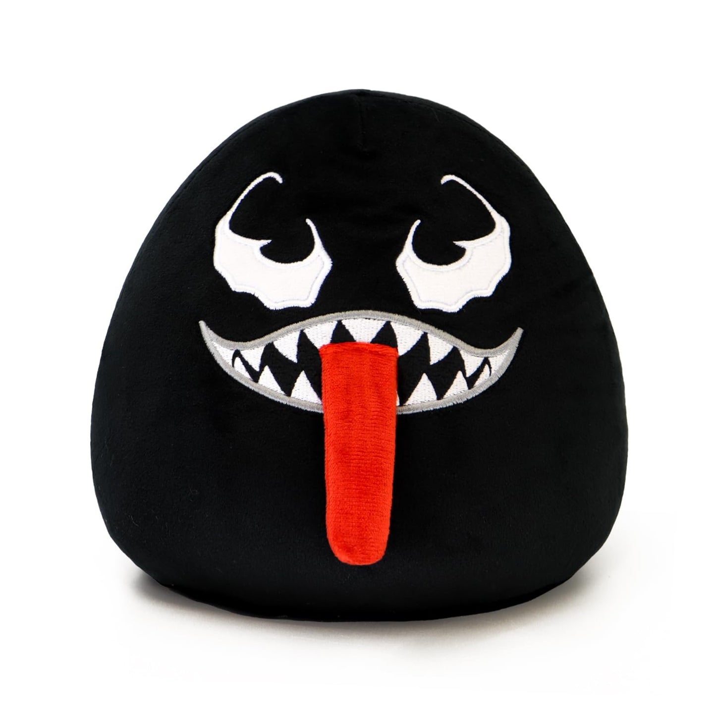 Periyholev Venom Plush Toy with Elastic Tongue – 8 inch Soft Venom Stuffed Pillow for Boys and Girls, for Fans (Black-A)