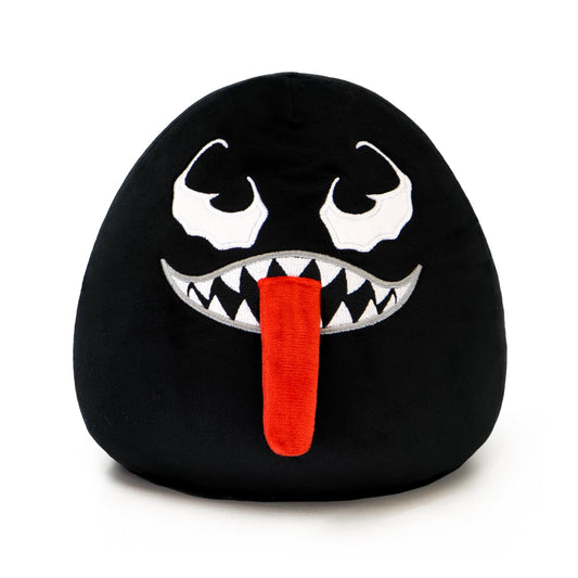 Periyholev Venom Plush Toy with Elastic Tongue – 8 inch Soft Venom Stuffed Pillow for Boys and Girls, for Fans (Black-A)