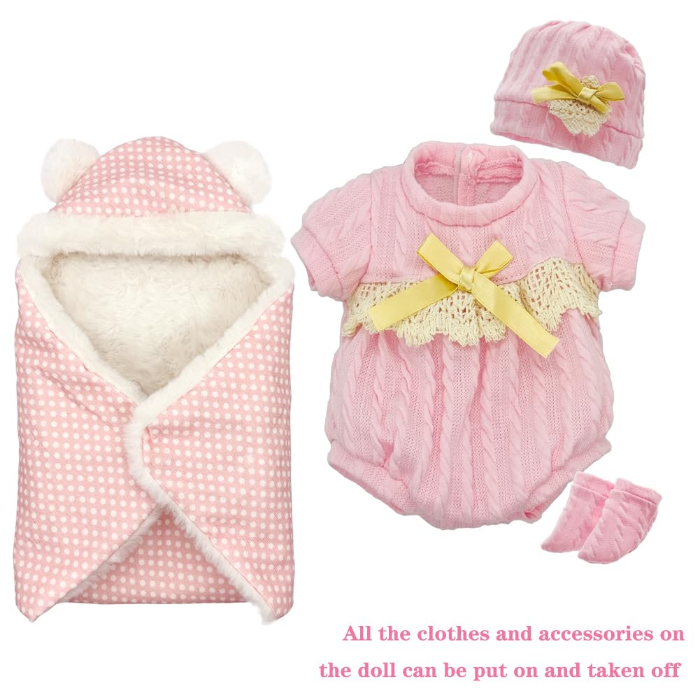 Ferberbears Baby Doll with Accessories Soft Blanket 12 Inch Baby Dolls for Toddlers 1-3-5 Years Old Girl Gifts Playset Toy
