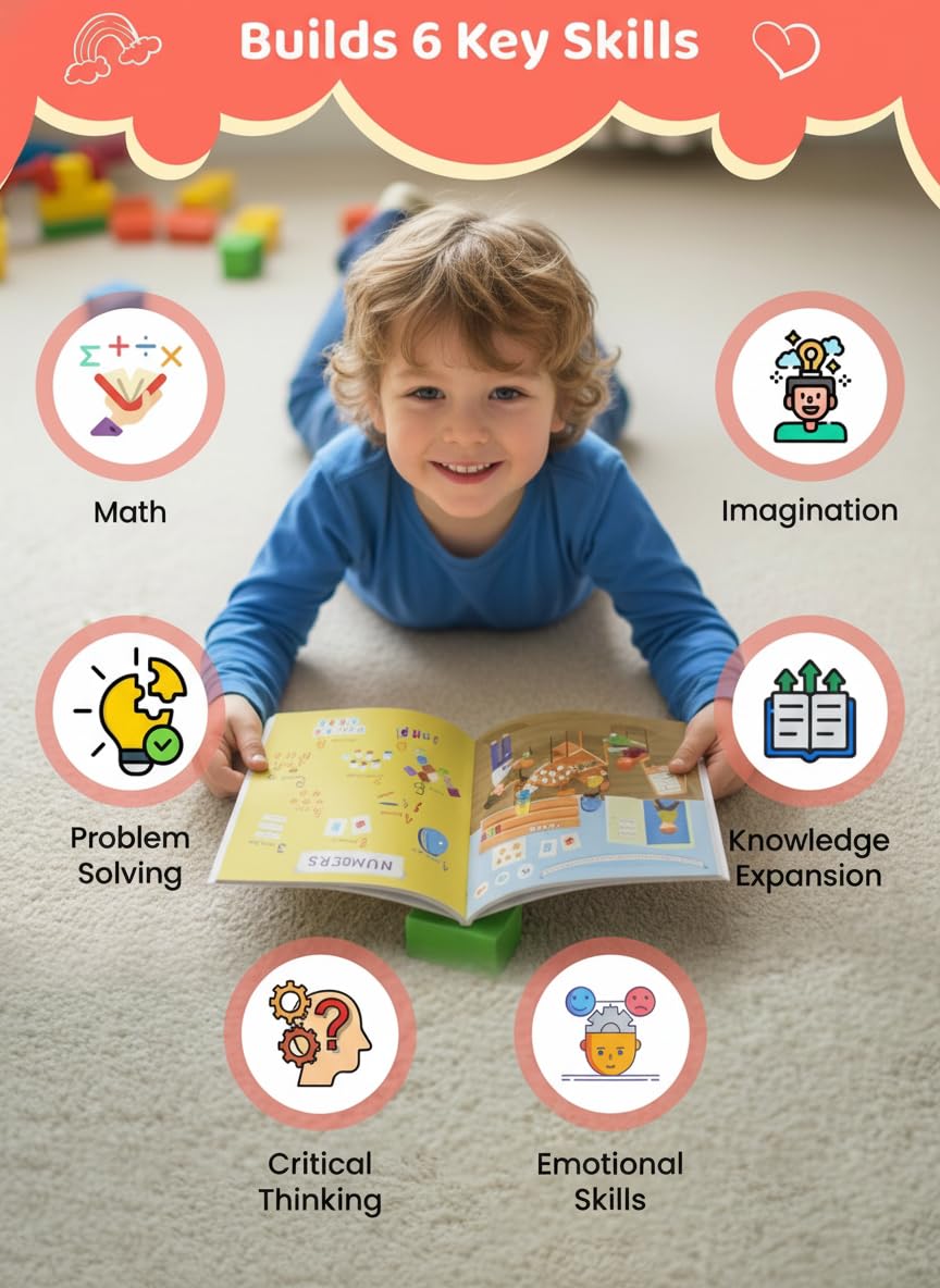 QuTZ Talking Pen Book Set, Learn to Read Sound Books, Learning Toys with 8 Tap to Read Books, 600+ Words & Fun Facts, 6 Phonics Story Books, 700+ Games, Educational Toy for Kids 3+ (Paperback Version)