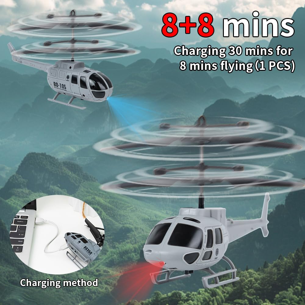 Remote Control Helicopter for Kids Boys Girls,2 Pack Military Toys Attack Helicopter,Army Style 2 Model RC Helicopters for Kids 6-8 Boys Military Lovers to Collect and Gift