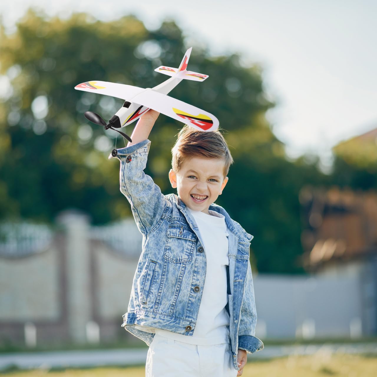 SAFIGLE Rubber Band Airplanes：Balsa Wood Airplane Kits DIY Rubber Band Powered Glider Model Toy - Foam Aircraft for Kids Amp Outdoor Play Educational Toy for Hand-Eye Coordination 15.5 X 12.2 Inch