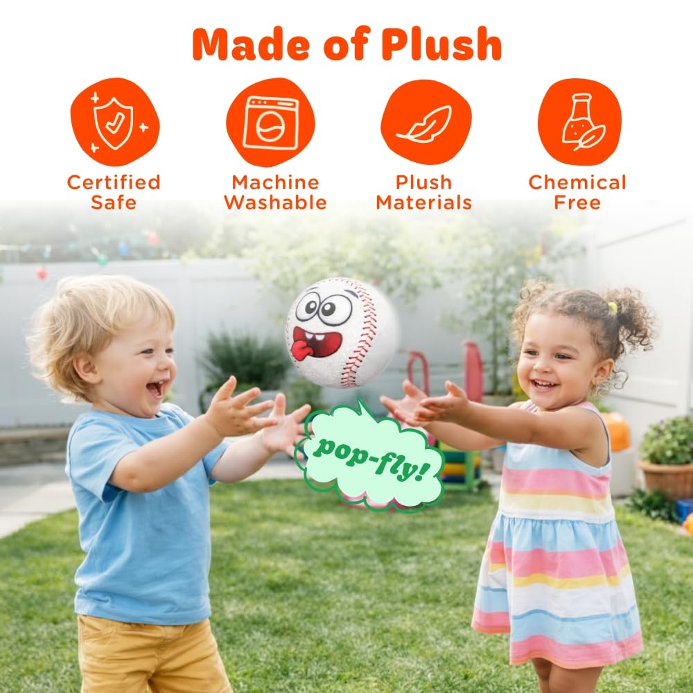 Move2Play, Hilariously Interactive Toy with Music & Sound Effects for Boy & Girl | Ball for Toddler & Baby | 6, 12, 18+ Months | 1, 2, 3+ Year Old (Baseball)
