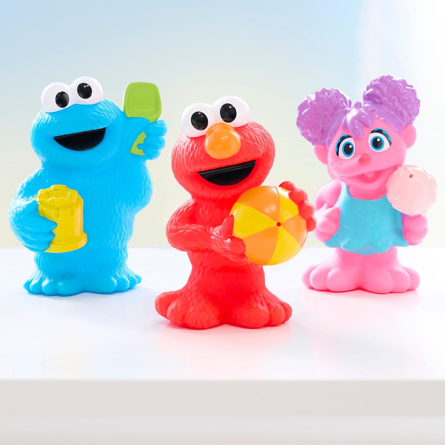 Sesame Street Floating Fun Friends 3-piece Set Water Squirters Bath and Pool Toys, Easter Basket Fillers, Gifts, Presents, Kids Toys for Ages 2 Up by Just Play, Kids Toys for Ages 2 Up by Just Play