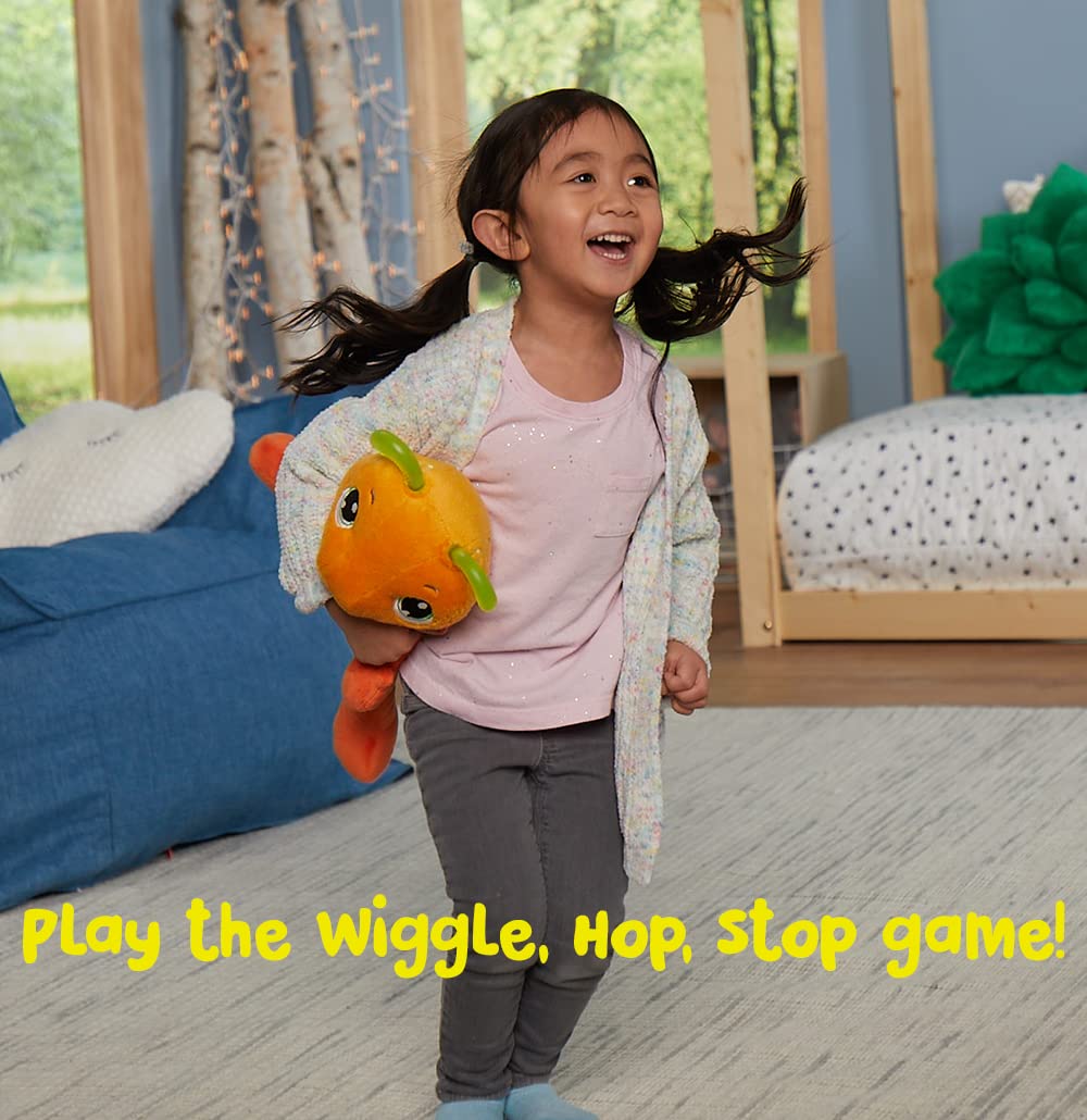 Playskool Glo Friends — Wigglebug Wiggle, Hop, Stop! — Interactive Soft Plush with 4 Modes — Games, Stories, Free Play, and Bedtime — SEL Toy — Ages 2+