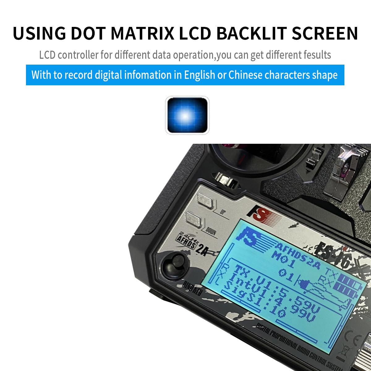 DTXMX FS-i6X 10CH Radio Transmitter and Receiver FS-iA10B 2.4G RC Controller for Airplane Helicopter FPV Drone RC Quadcopter Fly in The vast Sky (Mode-2)