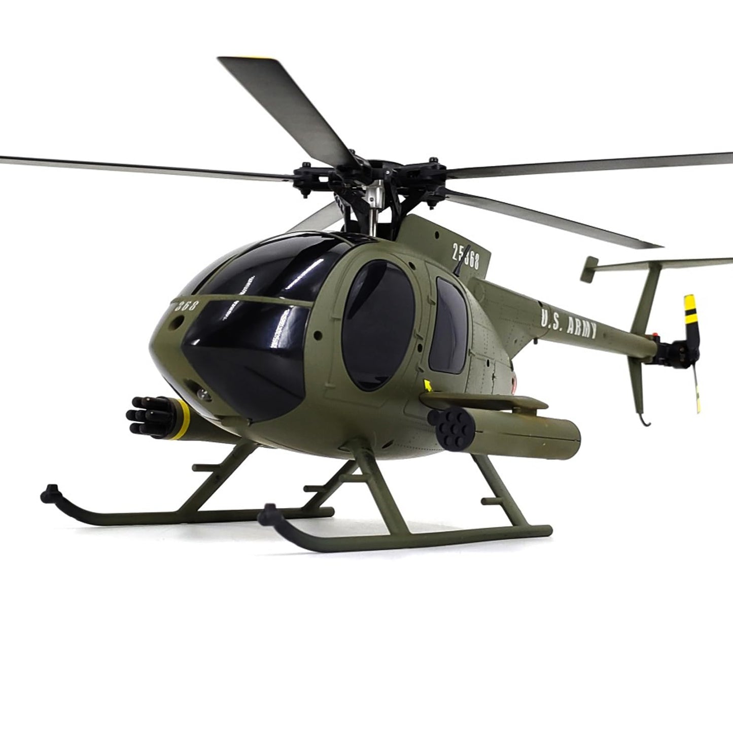 Ssccgym 335MM MD500 C189 Remote Control Helicopter Add Optical Flow Positioning RC Aircraft 2Batteries RC Heli Single Rotor No Ailerons Maintain Altitude Hover Green RTF