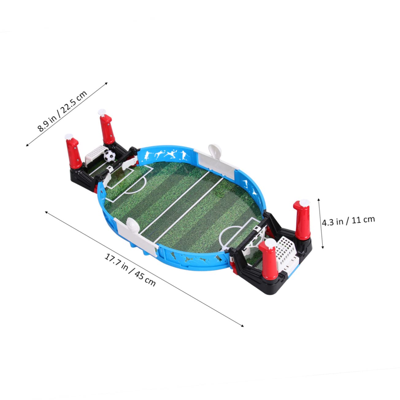 BESPORTBLE Mini Tabletop Football Game Plastic Double Player Soccer for Mini Balls Compact Portable Indoor Table Soccer Gift
