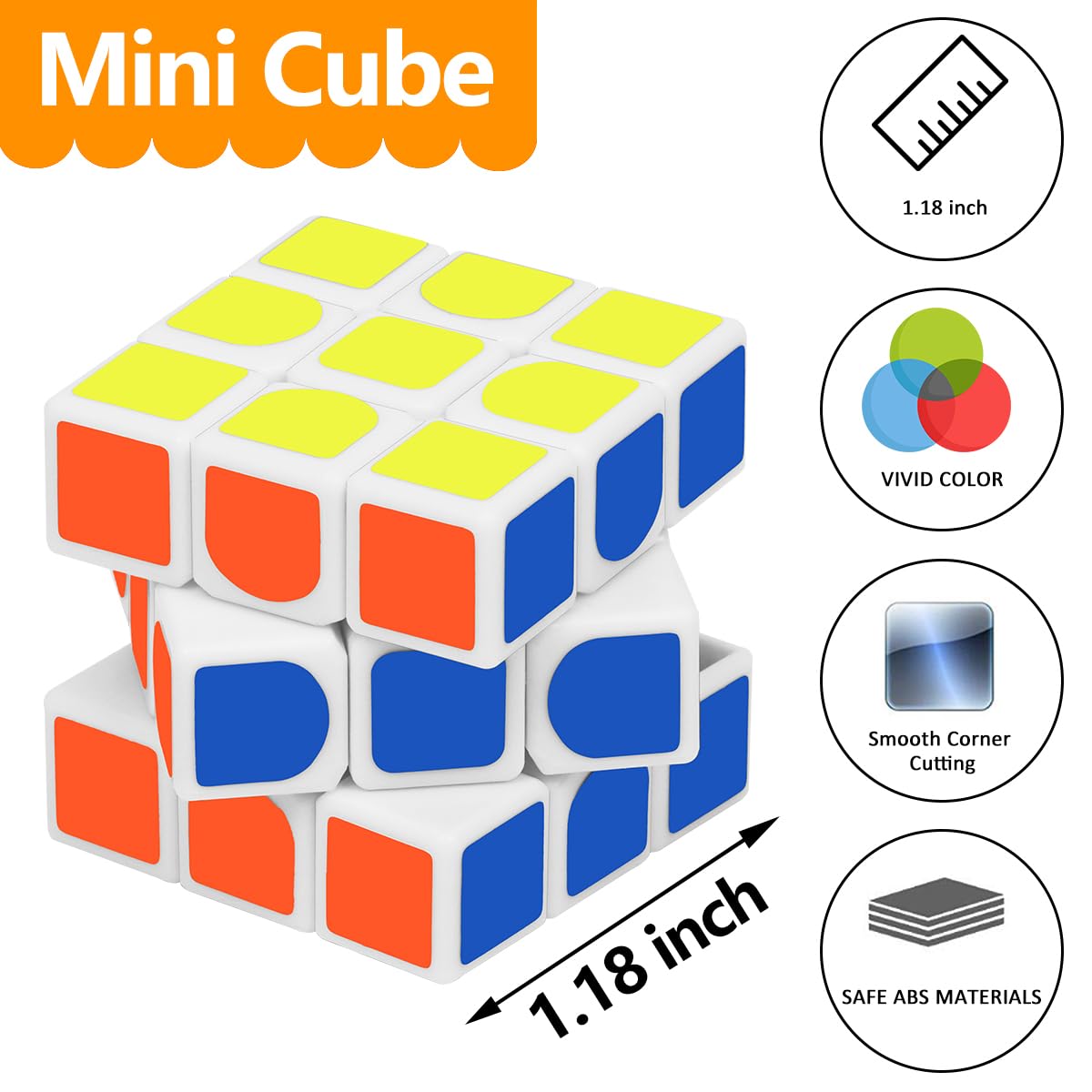 Mini Cube 20 Pack Magic Cube, Puzzle Party Favors for Kids Party Puzzle Game Toys Classroom Rewards & School Prize for Students, Stress Relief Toys Goody Bag Filler Birthday Easter Gift