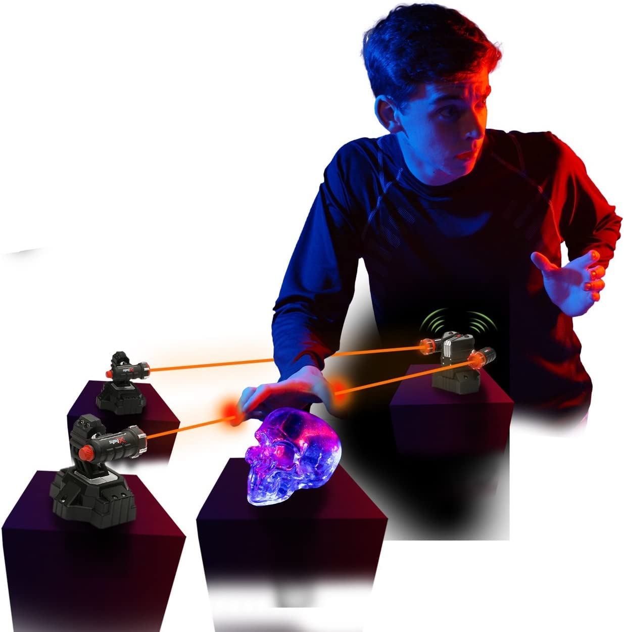 SpyX / Lazer Trap Alarm – Safe Laser Alarm Toy for Spy Kids to Protect Stuffs. Invisible Infrared Beam Spy Gadget for Kids. Motion Sensor/Detector Toy for Boys & Girls