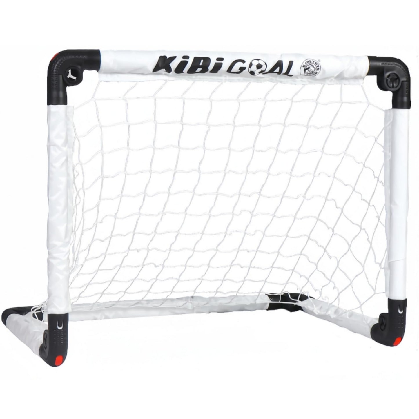 KiBiGOAL Soccer Goal, White Foldable Goals for Toddlers, 23.62in x 17.72in Toddler Soccer Goal for The Backyard + Indoor + Outdoor, Mini Children Toy Gift 1-3
