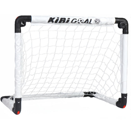 KiBiGOAL Soccer Goal, White Foldable Goals for Toddlers, 23.62in x 17.72in Toddler Soccer Goal for The Backyard + Indoor + Outdoor, Mini Children Toy Gift 1-3