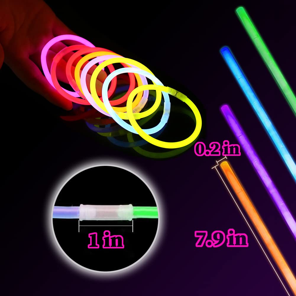 UMEELR 50 Pcs Glow Sticks with 24 Pcs Cards, Easter Egg Basket Stuffing,Egg Hunt Party Favors School Classroom Prize