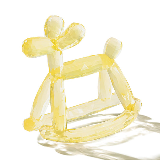 Miraloop Crystal Jelly Baby Teether – Jellydog Teething Relief Toy for Infants 3-6 Months, Silicone Handheld Teething Toy, BPA-Free, Odorless, Prevents Choking, Safe for Babies (Citrine)