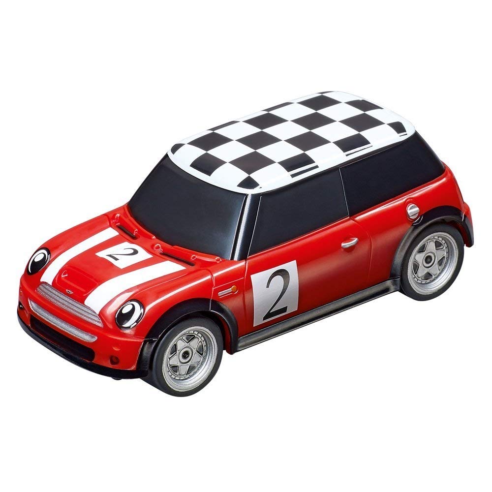 Carrera First Ferrari Slot Car Race Track - Includes 2 Cars: Red & Yellow Ferrari & Two-Controllers - Battery-Powered Beginner Set for Kids Ages 3 Years & Up