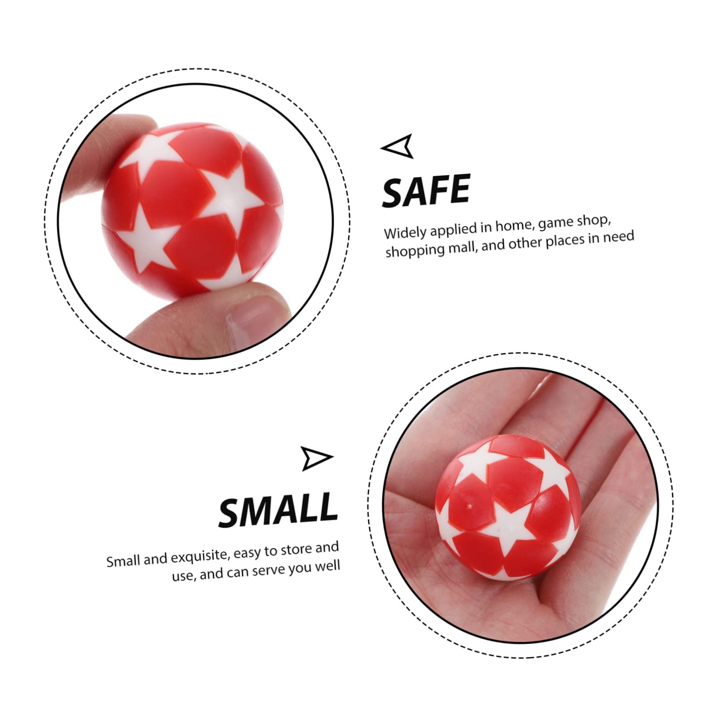 HOLIDYOYO 12PCS Mini Foosball Balls Replaceable Table Soccer Balls for Table Games 32mm Size Sturdy Plastic for Indoor Play Great for Party Fun