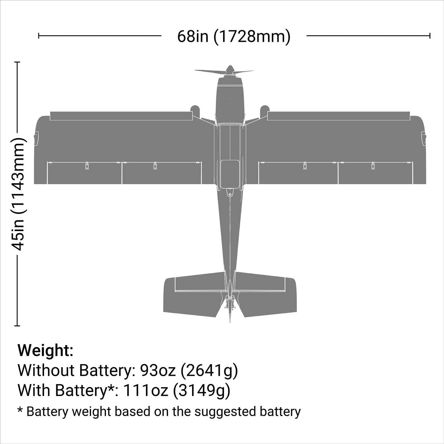 E-flite RC Airplane Super Timber 1.7m BNF Basic Transmitter Battery and Charger Not Included EFL02550