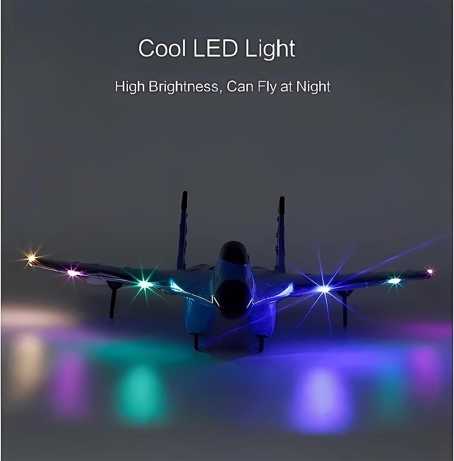 MAXBECK Remote Control Wireless Airplane Toy with Lights, Su-35 Rc Glider 2 Channel 2.4 GHZ Remote Control Planes, Outdoor Foam Rc Aircraft for Hobby Rc Airplanes