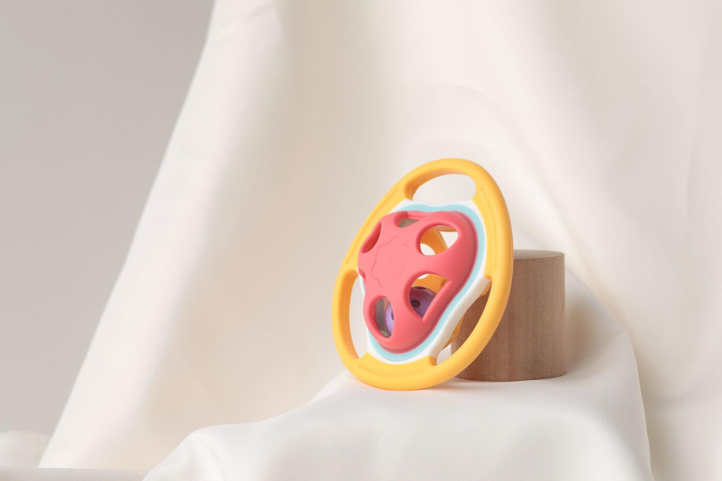 BaBeloved Bell Rattle Baby Teething Toys Multiple Sensory Montessori Baby Teether Toys Soft Food-Grade Teethers for Babies Rattling Teething Relief, Chew Toy for Babies 0-12 Months, BPA Free
