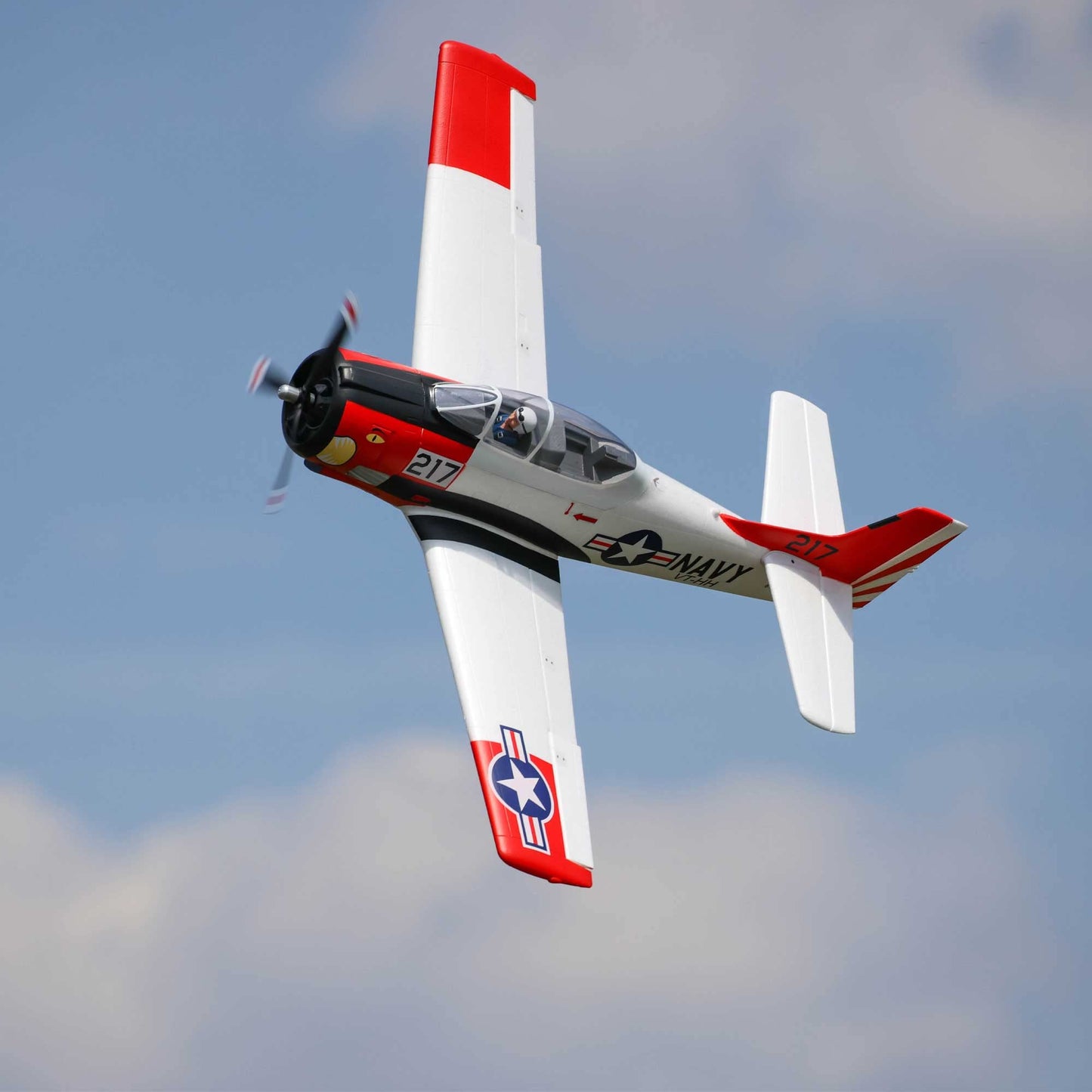 E-flite RC Airplane T-28 Trojan 1.2m BNF Basic Transmitter Battery and Charger Not Included with Smart EFL18350
