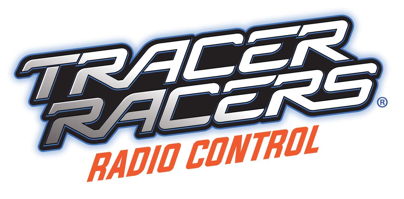 Tracer Racers 2.4 GHz Radio Control Remote Slot-Less, Cordless Racing Blazin' Loop Speedway Track Set with Two Cars