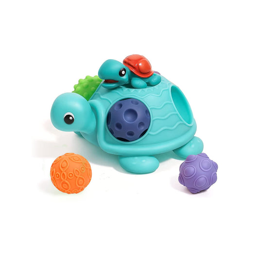 ROHSCE Sensory Balls Montessori Toys for Babies 6-12 Months, Baby Sensory Toys Turtle Toys Bright Color Textured Multi Soft Balls, BPA Free Ball for Toddlers 1-3 Teething Gifts