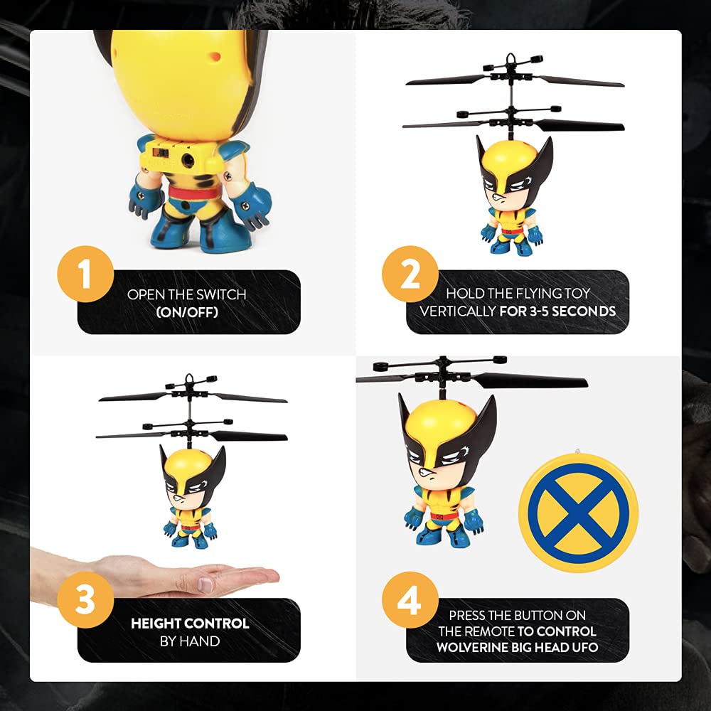 Marvel 3.5 Inch: Wolverine Flying Figure IR Helicopter (Marvel, X-Men, Wolverine)
