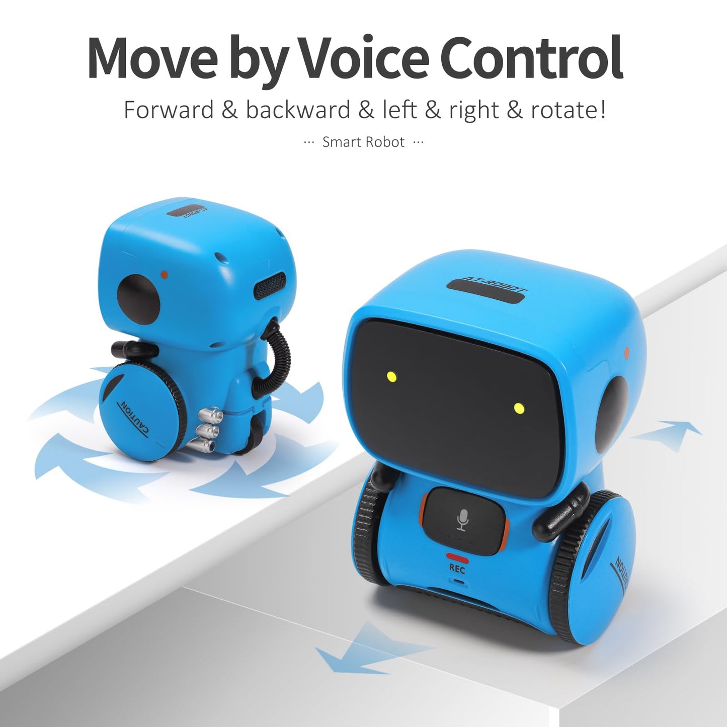 GILOBABY Interactive Talking Robot for Boys, Smart Toy with Touch Control, Playback Mode, Dancing, Singing, Educational Gift for 3-7 Year Old Kids (Blue)