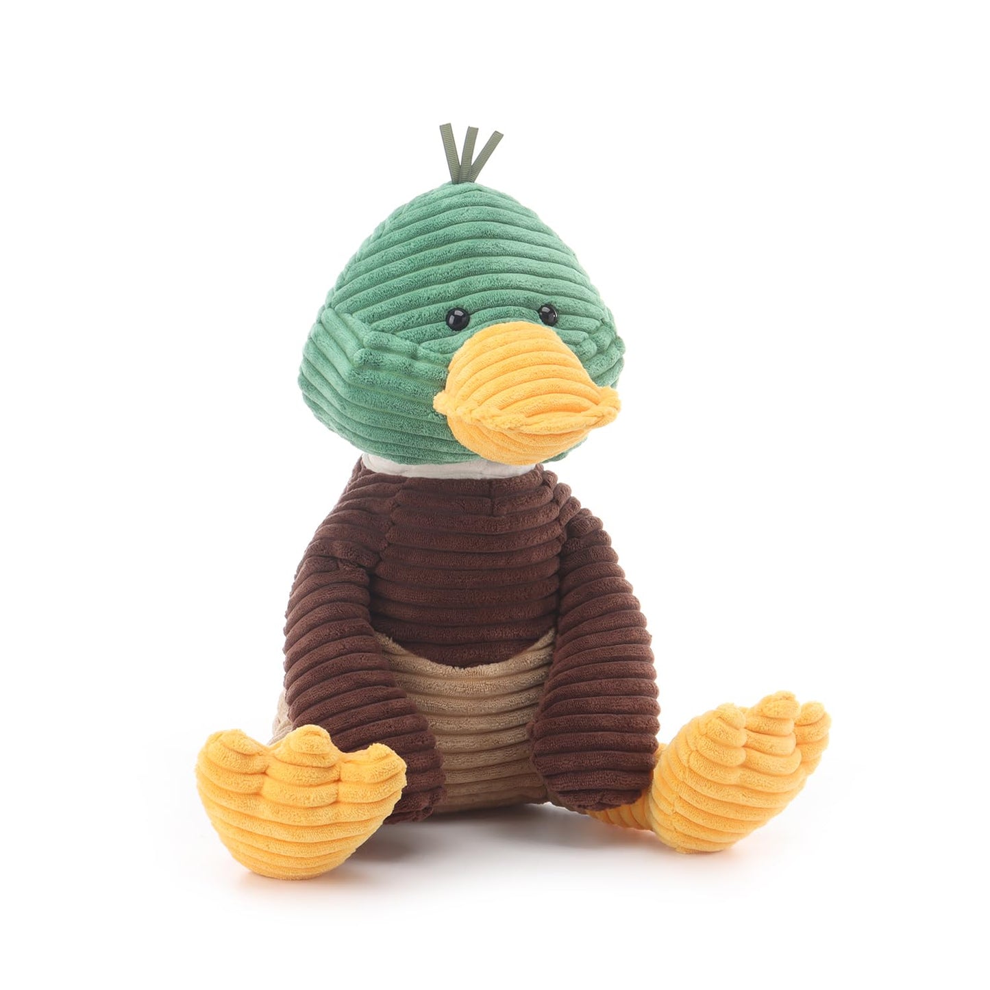 Apricot Lamb Corduroy Mallard Duck Stuffed Animals for Kids, Soft Cute Plush Toys for Baby Girl and Boy, 15.7 Inches