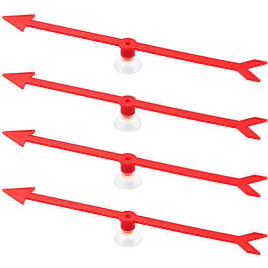 Halloscume 4 Pcs Large Arrow Spinner, 11.8 In/30 cm Red Large Arrow with Suction Cup, Spinners Game for Classroom Activities, Math Games Teacher Supplies, Teaching Tools for Party Board Games