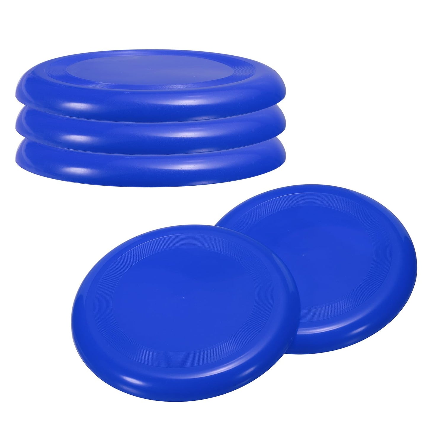 PATIKIL Flying Disc 9 Inch, 5 Pack Colorful Plastic Flying Disk Flyer for Outdoor Sports Training Playing Lawn Game, Blue