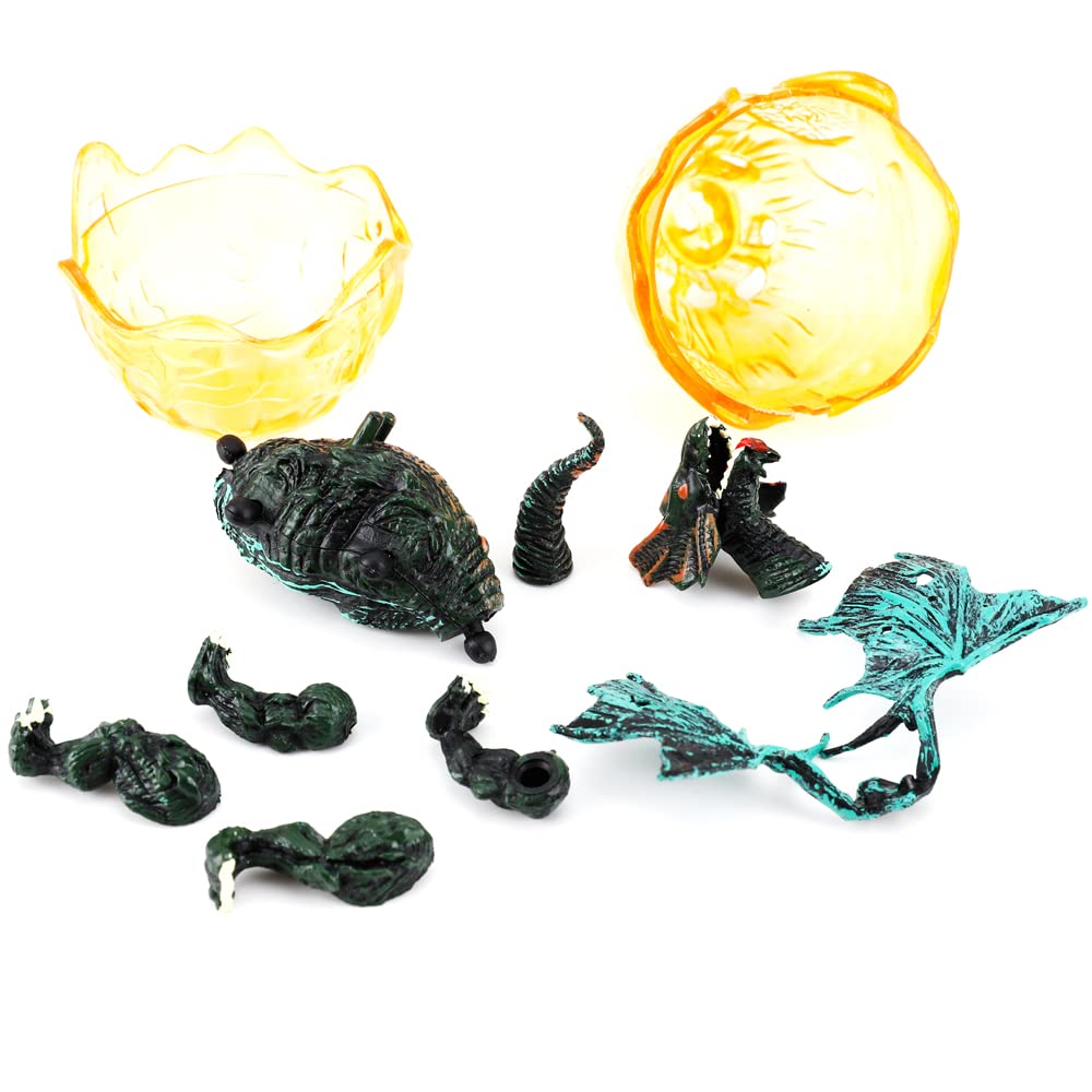 Liberty Imports 12 Pack Deluxe 3D Action Figures Realistic Figurine Puzzles in Jurassic Hatching Eggs - Ideal Kids Toy Party Favors Bulk Supplies (Dragons)