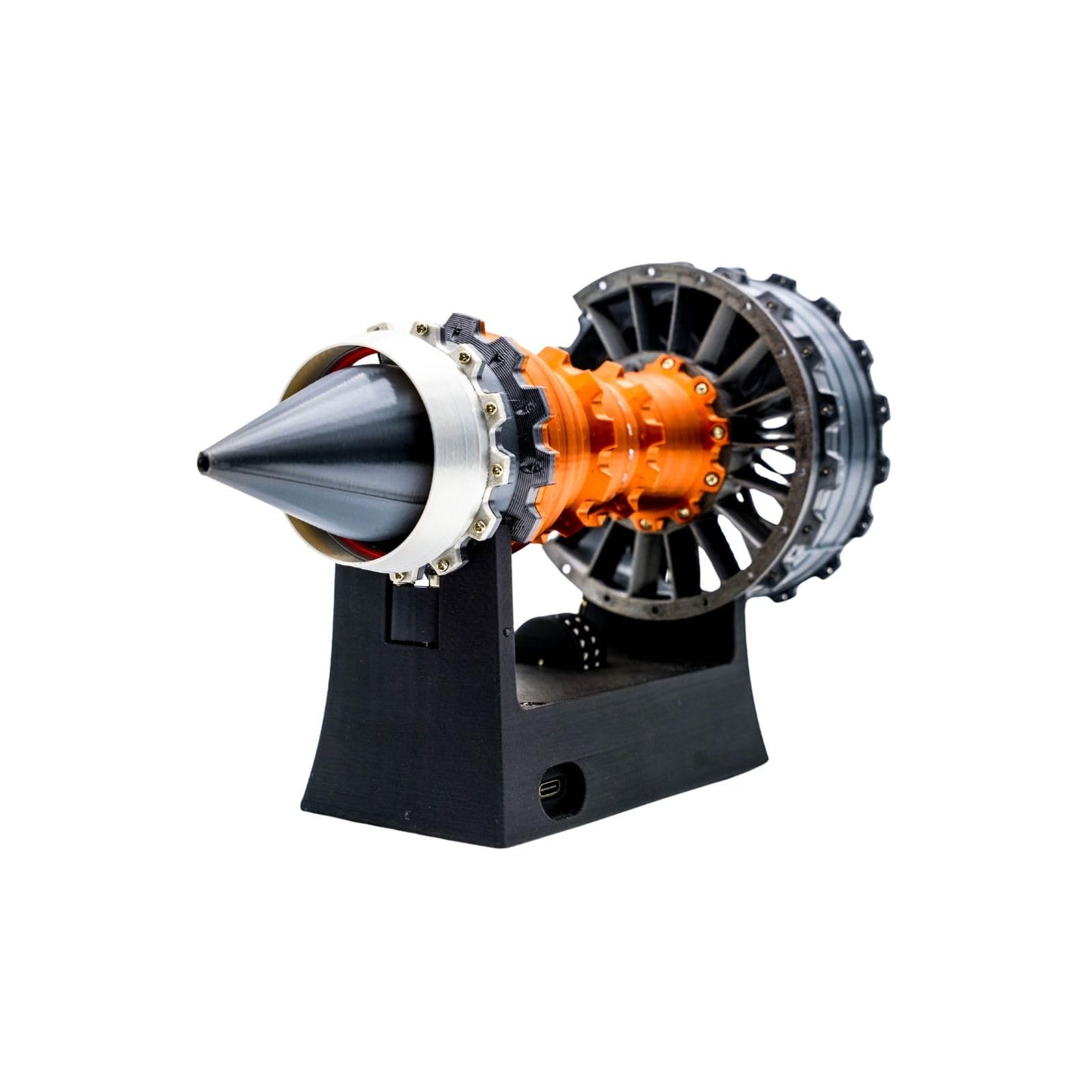 NikolaToy TR900 Turbofan Engine Model Kit – 1:20 Scale Turbojet Aircraft Engine – 3D Printed Mechanical Science Education Toy Aviation Enthusiast Gift – Deluxe Version (Finished)