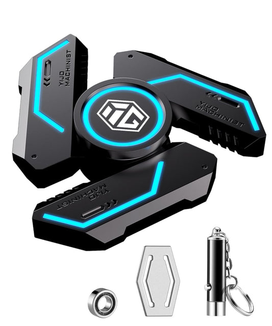 Fidget Spinners, Fidget Spinners Toy, Stress Anxiety ADHD Relief Figets Toy, Spinner Gifts for Adults and Kids, Metal Finger Hand Toy with Luminous Light, Absorb Solar Light Then Release in Dark