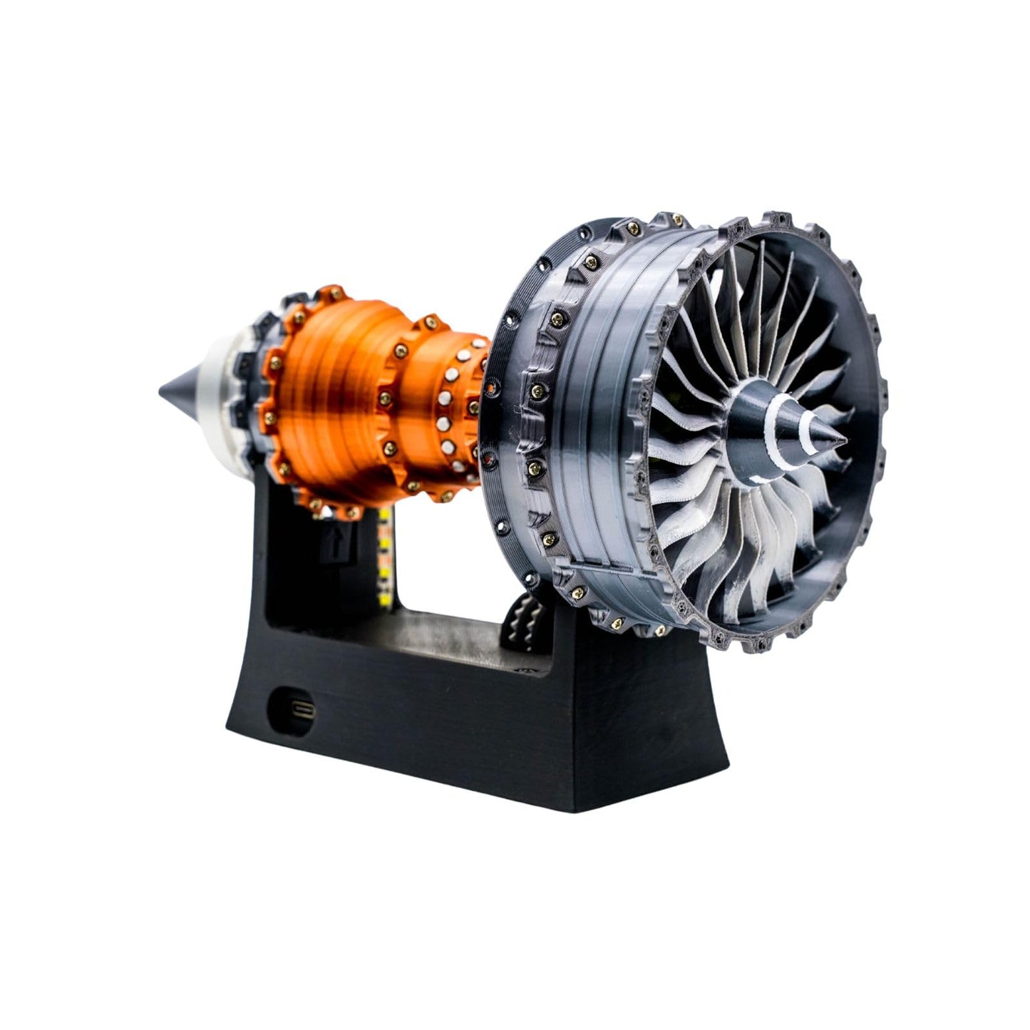 NikolaToy TR900 Turbofan Engine Model Kit – 1:20 Scale Turbojet Aircraft Engine – 3D Printed Mechanical Science Education Toy Aviation Enthusiast Gift – Deluxe Version (Finished)