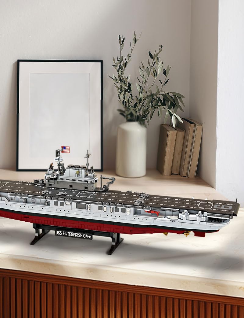 SEMKY Military Series USS Enterprise Aircraft Carriers MOC Building Blocks and Engineering Toy（1883 Pieces）