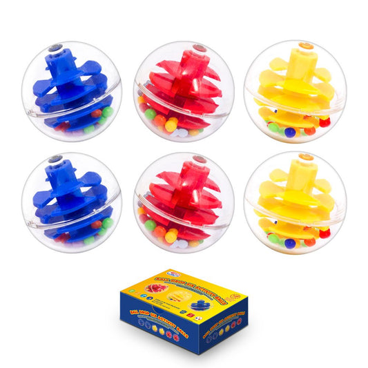 WEofferwhatYOUwant 6 Ball Drop Rattle Balls – Replacement Set for Toddlers | 1.8” Large Clear Plastic Activity Balls | Safe Durable Sensory STEM Toy Add-On Compatible with Ball Drop Tower