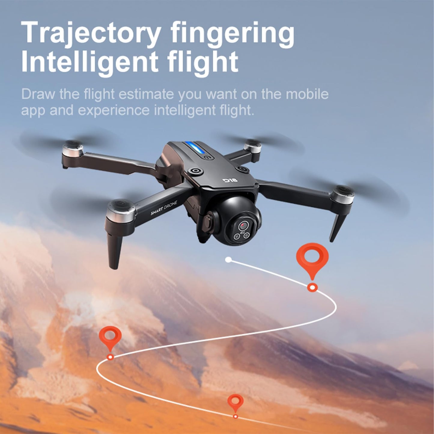 QQCHGOL Drone with Dual 2K HD Camera for Adults&Beginner, WiFi FPV Drone,LCD Screen RC,Gesture Selfie&Waypoint Flight,150 Tilt Camera,One-Key Takeoff/Landing,45Min Flight,2 Batteries,Gift for Men