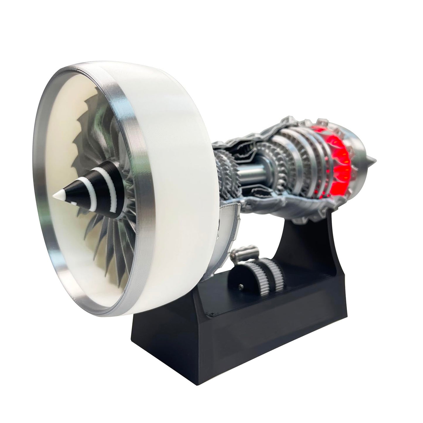 Turbofan Jet Engine Model Kit - 28CM A380 TR900 Aircraft Engine Replica with LED Lights & Adjustable Speed - DIY Mechanical STEM Project for Adults, Aviation Enthusiast Desktop Decor & Gift