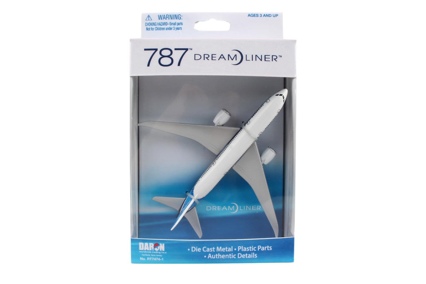Daron Toy Airplane – Boeing 787 – Die-Cast Metal Model Airplane Toy with Plastic Parts for Kids Ages 3+