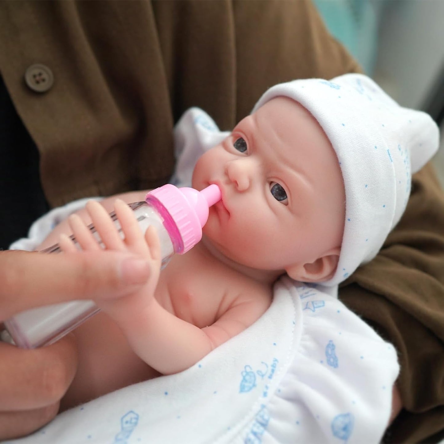 12" Reborn Baby Boy Doll - Full Silicone, Realistic Soft Newborn With Feeding Accessories