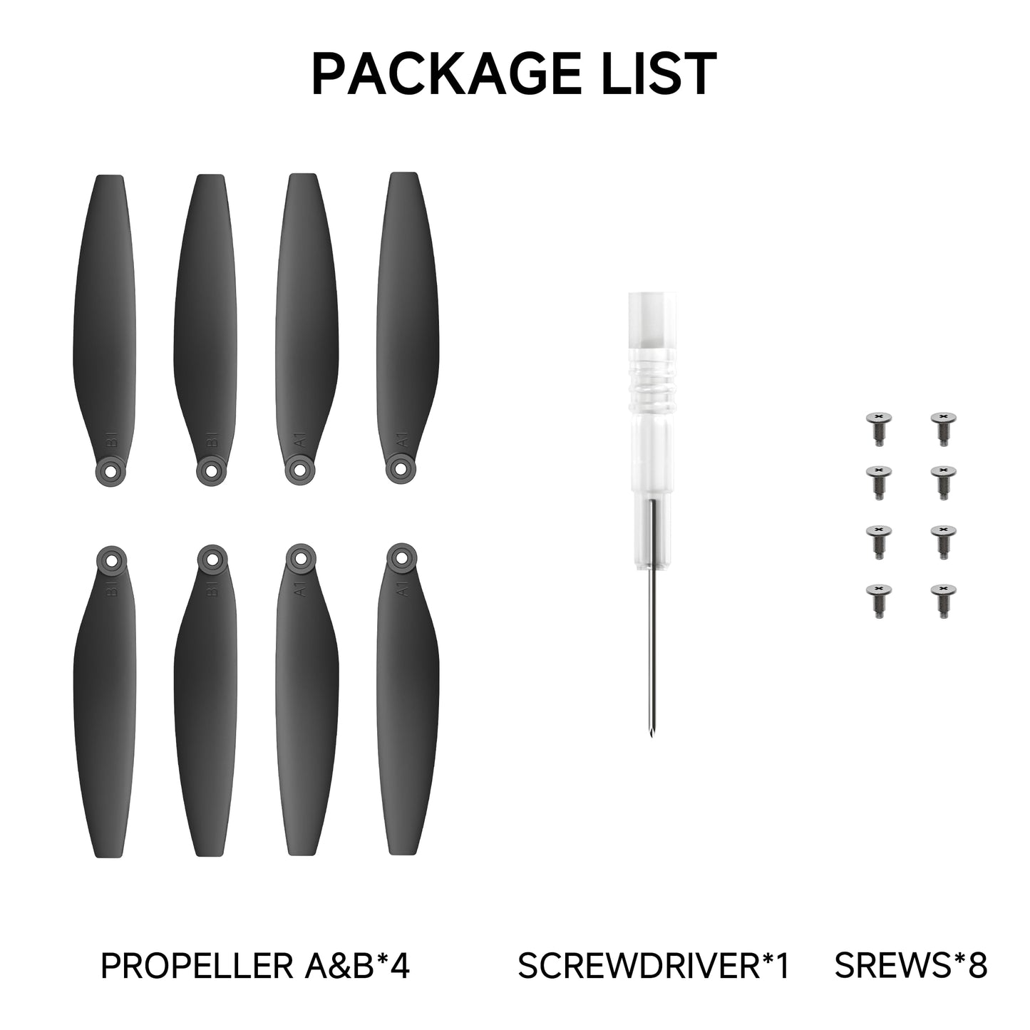 Ameta Drone Propellers Props Blades Spare Part for Ameta S20/S20 Pro RC Quadcopter Drone