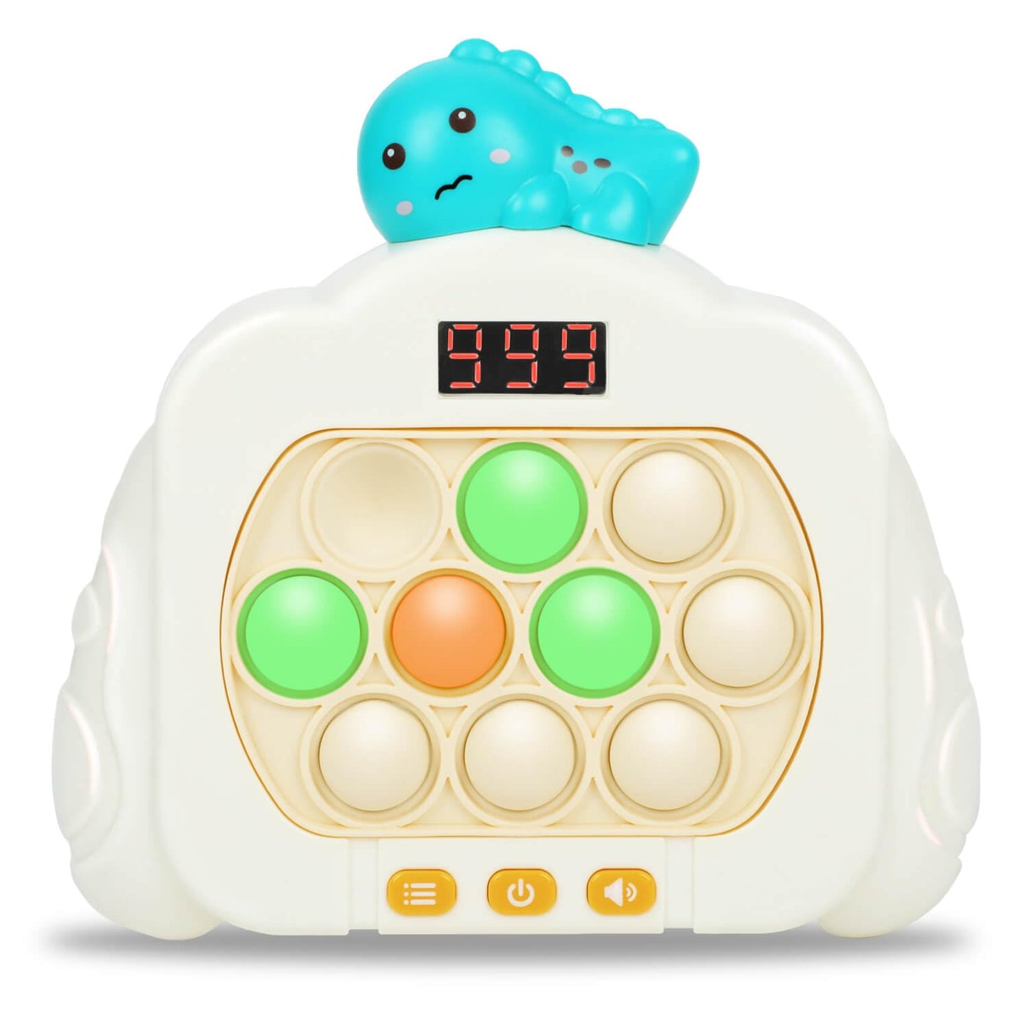 Quick Push Pop Game Fidget Toys, 12 Modes LED Screen Light Up Fast Push Bubble Game, Handheld Speed Pushing Game, Christmas Toys Gifts for 6 7 8 9 10 11 12 Years Old Kids Stocking Stuffers（Dinosaur）