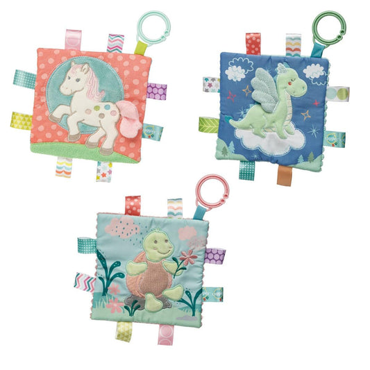 Taggies Crinkle Me Toy with Baby Paper & Squeaker with Sensory Tags, 6 x 6-inches, Tippy Turtle